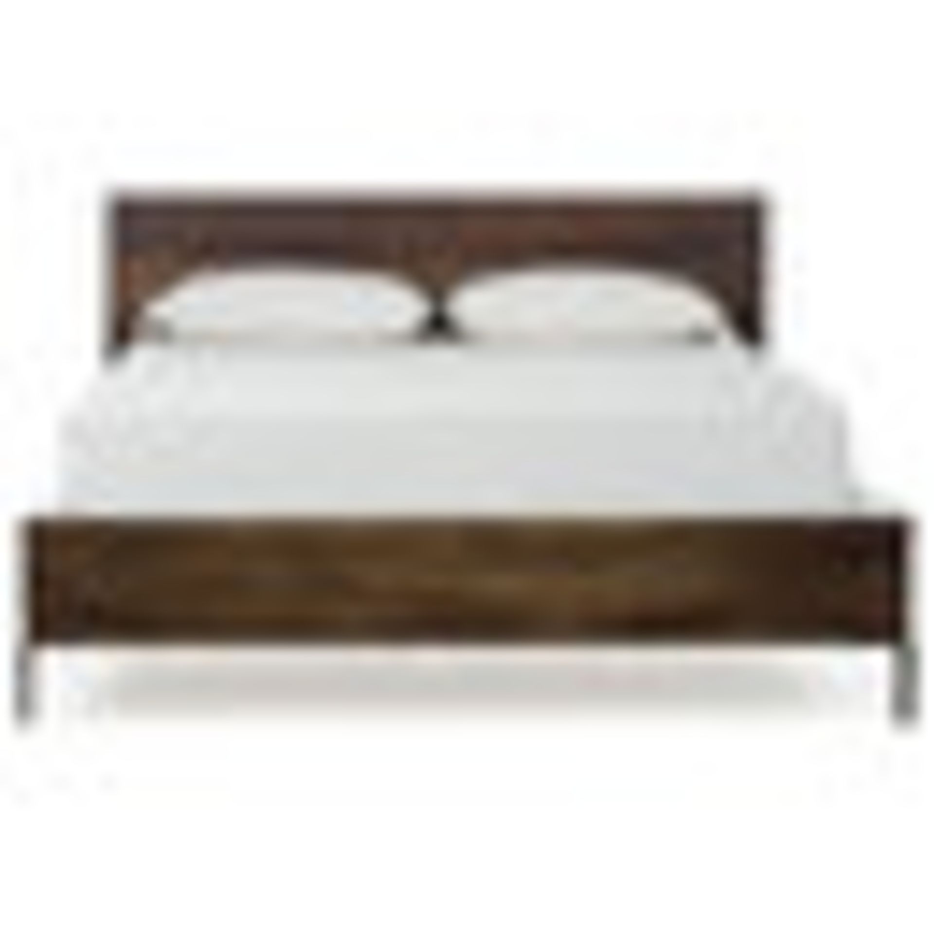 Cardosa Reclaimed Wood White Lacquer Platform Bed, Queen US Bed Urban Modern meets rustic country - Bild 2 aus 2