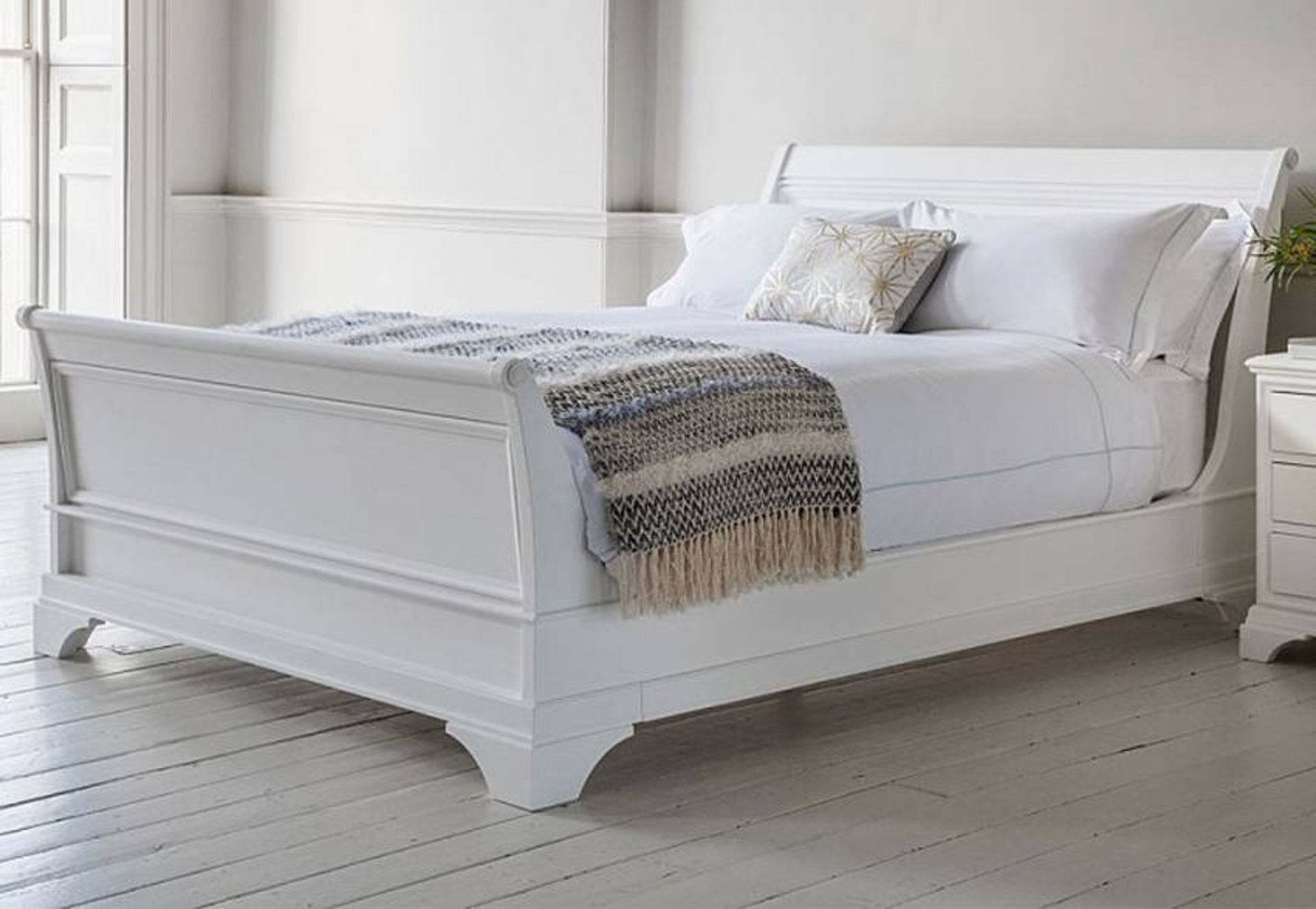 Laura Ashley Gabrielle Dove Grey 5" High Bedstead The Gabrielle collection boasts classic French