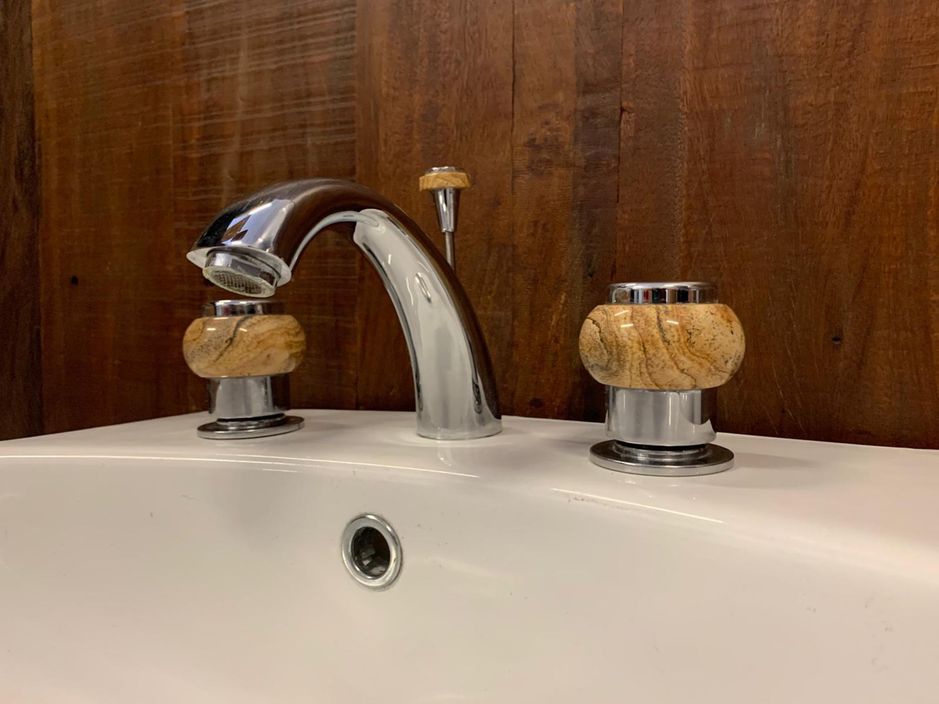 Floating Handwash Basin With Polished Stone Faucet Taps By Jean-Claude Delepine In Collaboration - Image 4 of 4