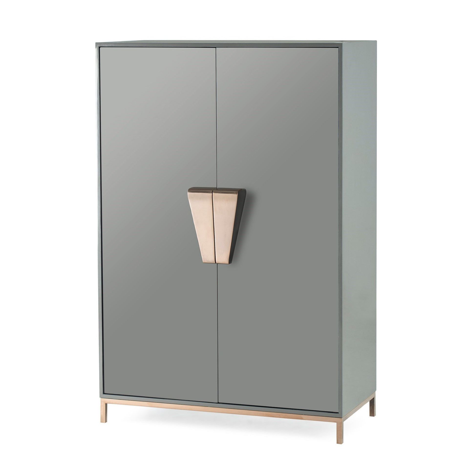 Shield Cabinet A Simple, Refined Cabinet Finished In Dark Grey Lacquer, With Contrasting Square, - Image 3 of 3