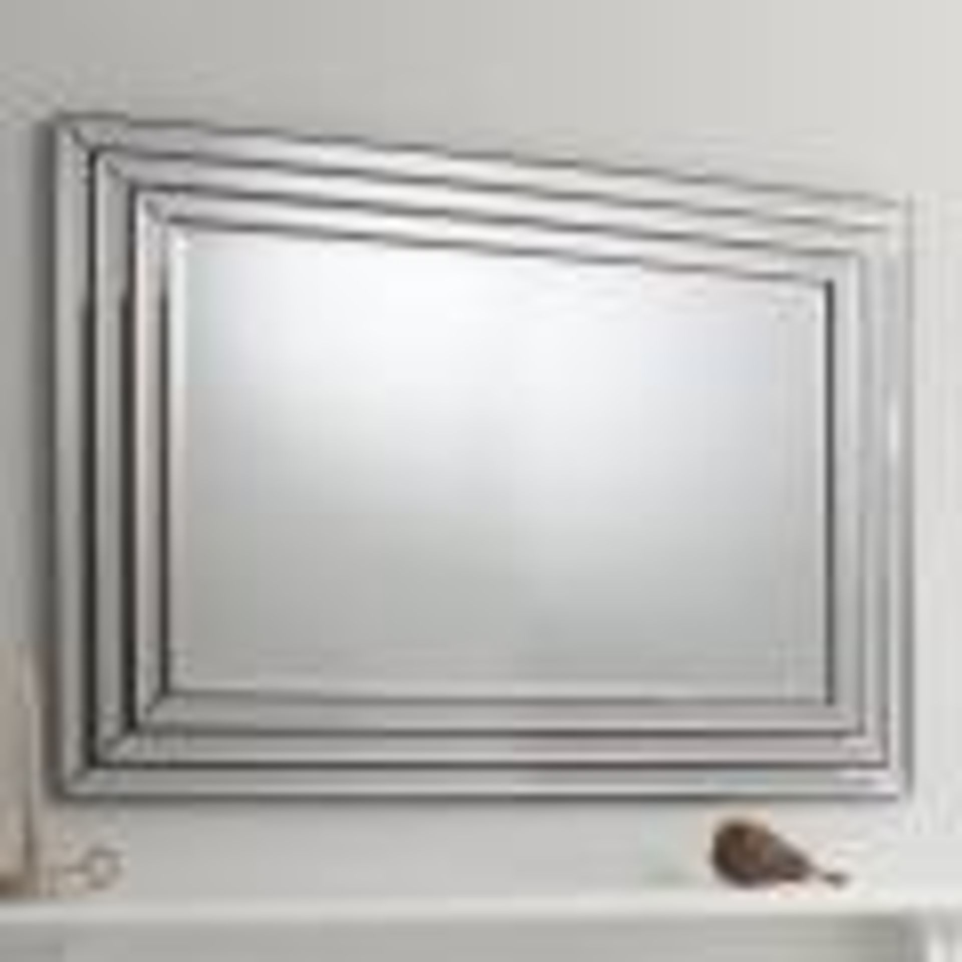 Champagne Chambery Mirror A stunning, triple step, bevelled mirror frame with a warm champagne - Image 2 of 2