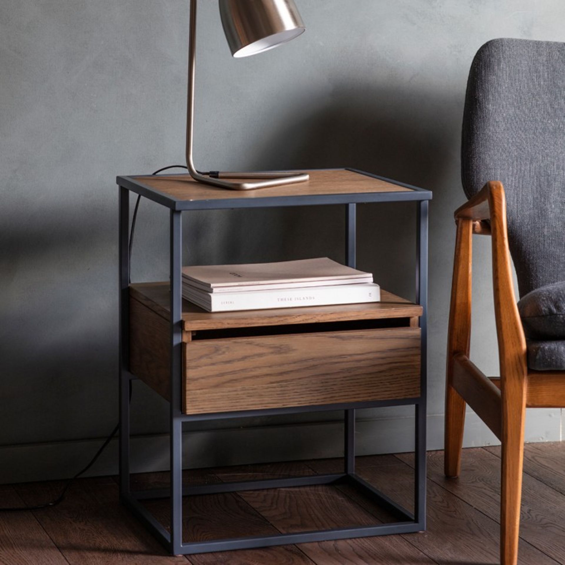 Smoked Glass Side Table