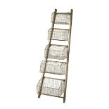 Bronze Ladder Shelf with Five Wire Baskets No need to worry about waiting to have these shelves "put