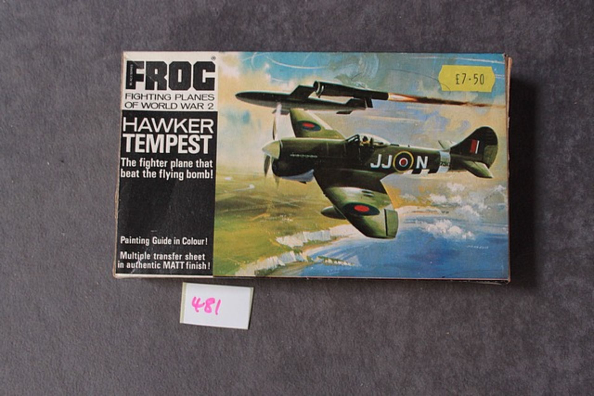 Frog Authentic Scale 1/72 Models Cat No F189 Hawker Tempest with instructions in box