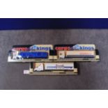 3x Lledo PLC Cargo Kings Diecast Lorries All In Individual Boxes, Comprising Of; Gladiators, Tesco &