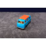RARE Mint Matchbox Superfast Diecast # 23 Volkswagen Camper In Blue With Orange Interior With Filler