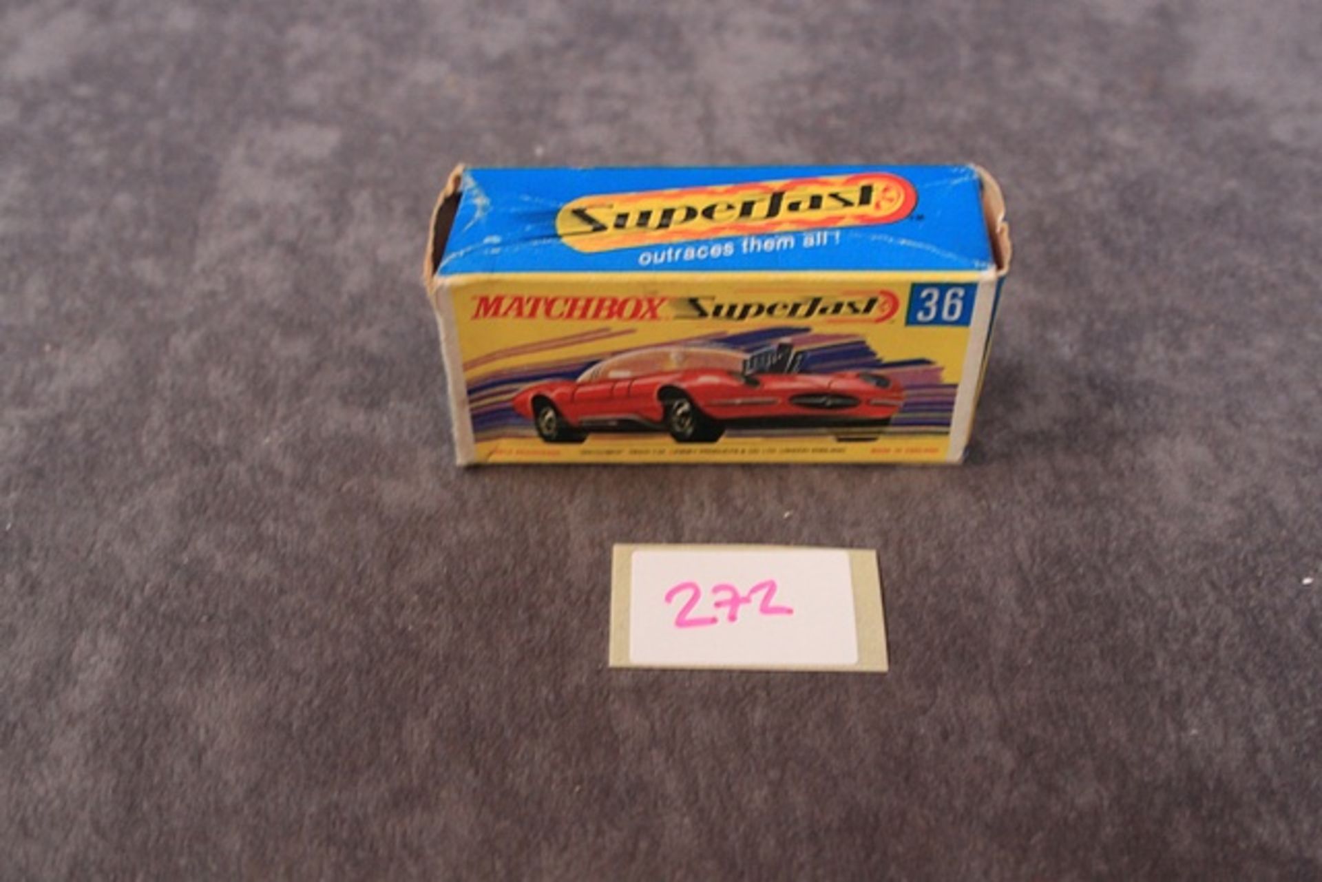 Mint Matchbox Superfast Diecast # 36 Dragster In Very Good Box - Image 3 of 3