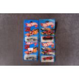 4x Hotwheels 2x Racebait 308 No 2021 2x Red 2x Silver