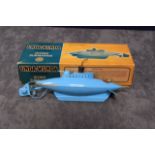 Sutcliffe Model Tinplate Unda-Wunda Clockwork Diving Submarine With Box