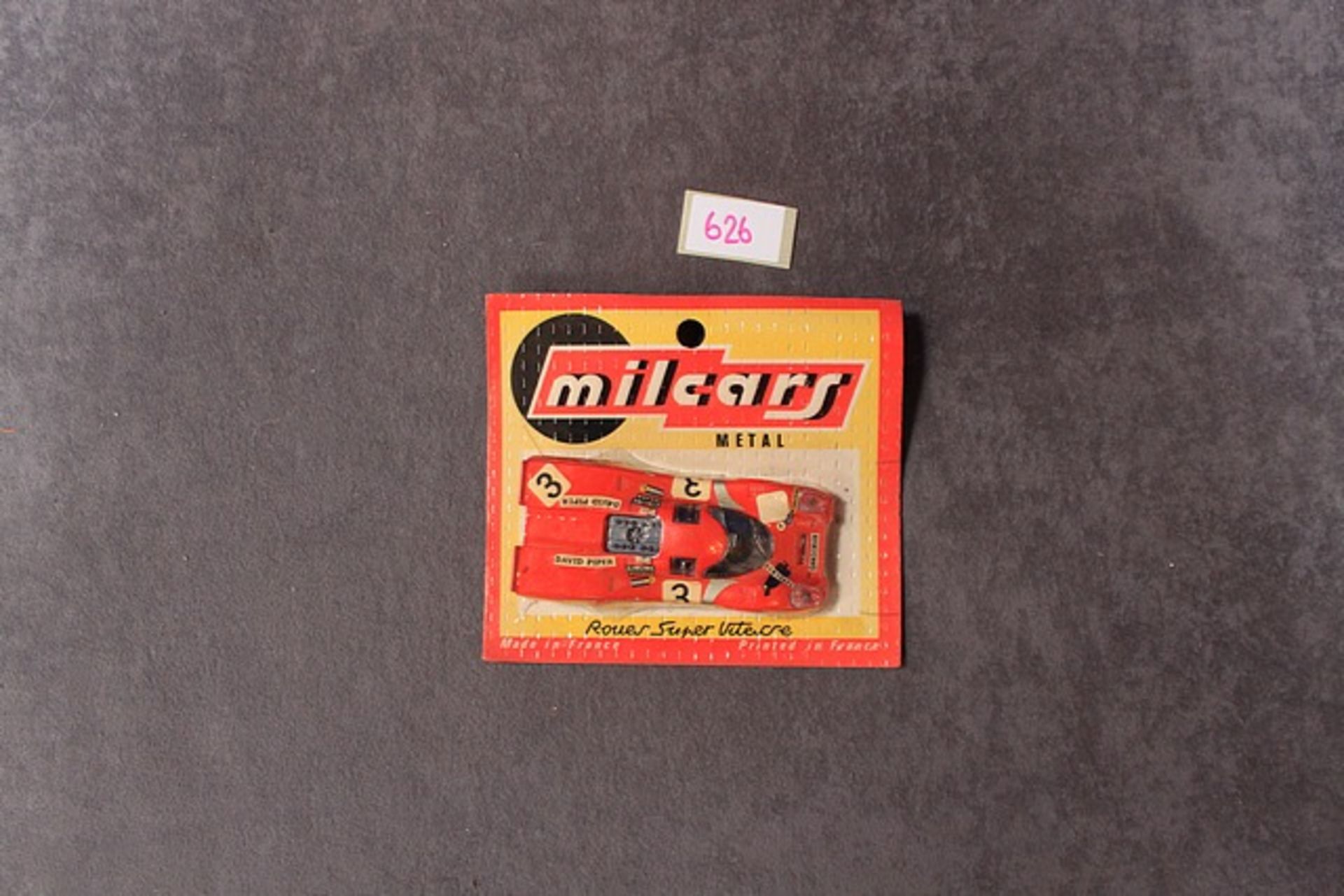 Milcars (France) Scale 1/43 Le Mans Racing Car In Orange With Racing # 3 In Original Blister