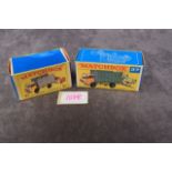 2x Mint Matchbox A Lesney Product #37 Cattle Truck one in E Type & 1 F Type crisp firm excellent