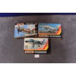 3x Matchbox Model Kits, Scale 1/72 2 Colours With Instructions And On Sprues In Individual Boxes,