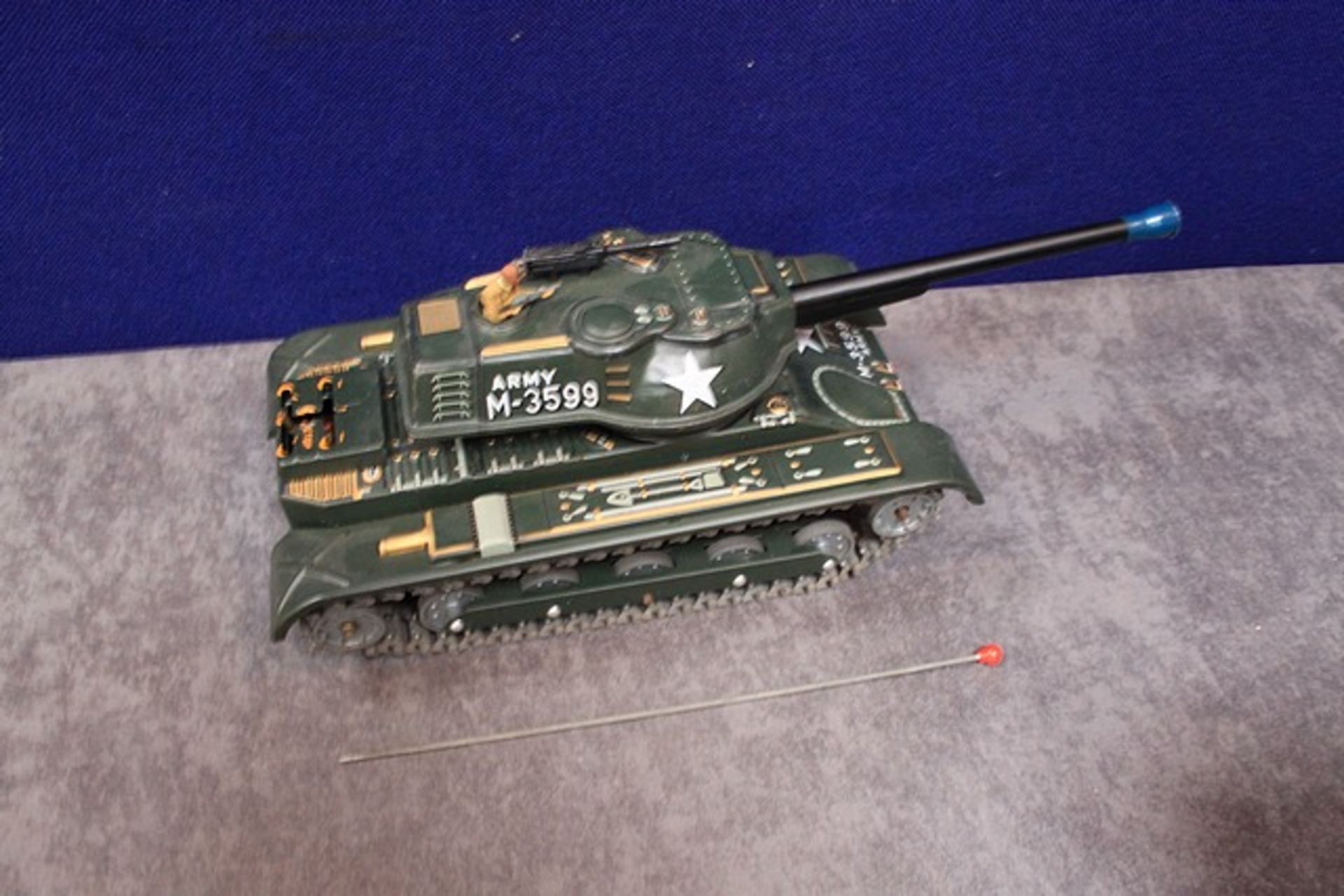 Masudaya Modern Toy (Japan) Battery Powered Army Tank M-99 In Box