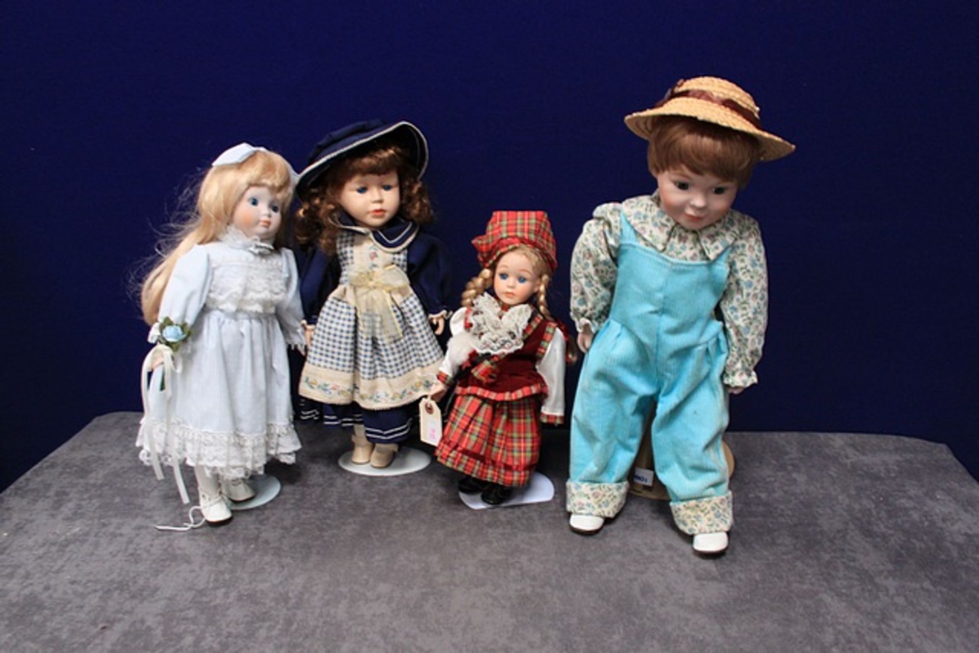 4x Various Porcelain Dolls As Lotted