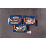 3x Matchbox Police Cars No 1 Mint Jaguar XJ6 In Opened Box, No 8 Vauxhall Astra GTE Police Car, No 8