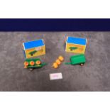 Mint Matchbox A Lesney Product #51 Tipping Trailers one has grey tyres and one with black tyres in