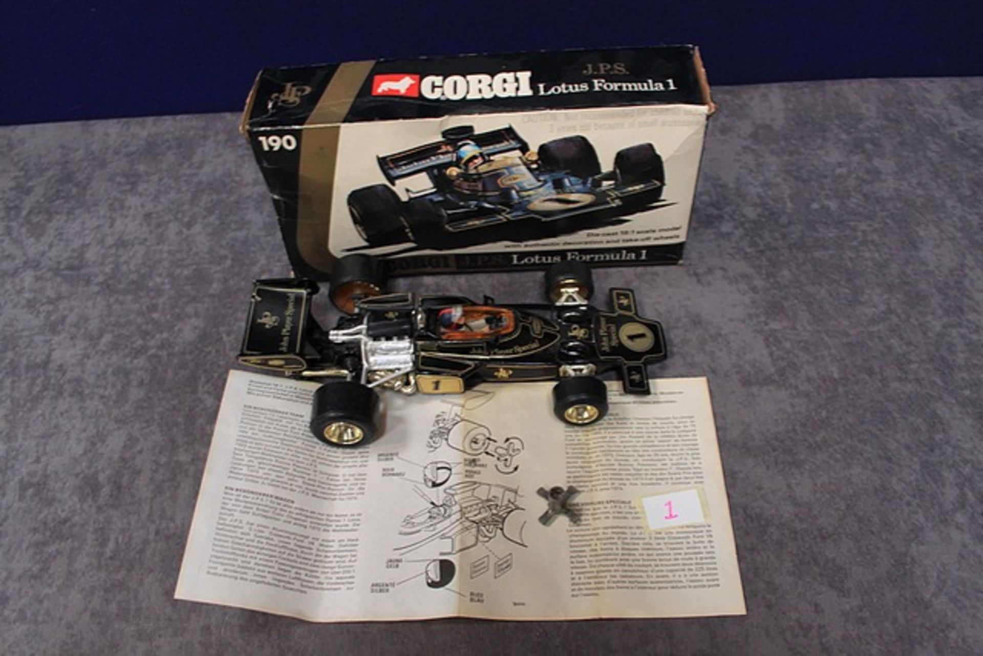 Corgi Number 190 Diecast JPS Lotus Formula Scale 18:1 With Box - Image 2 of 2