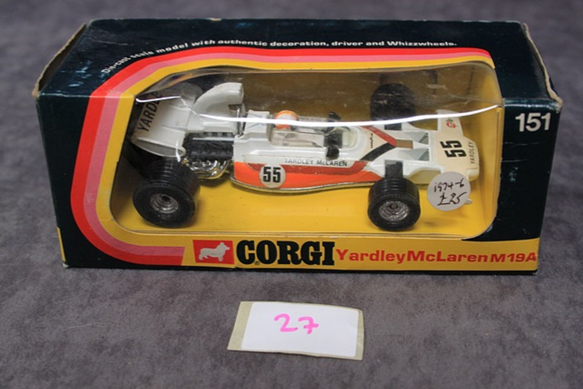 Corgi Diecast Number 151 Yardley Mc Laren M19A Formula 1 With Excellent Box - Image 2 of 4