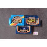3x Matchbox JLR's All Mint Comprising Of; No 16 Land Rover Defender Royal Navy In Sealed Box, No