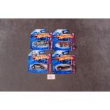 4x Hotwheels Comprising Of Volkswagen Beetle, Preying Menace, Nerve Hammer, Ferrari 512M