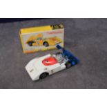 Mint Dinky Toys Diecast # 223 Mc Laren M8A Can Am In White And Blue In excellent Box
