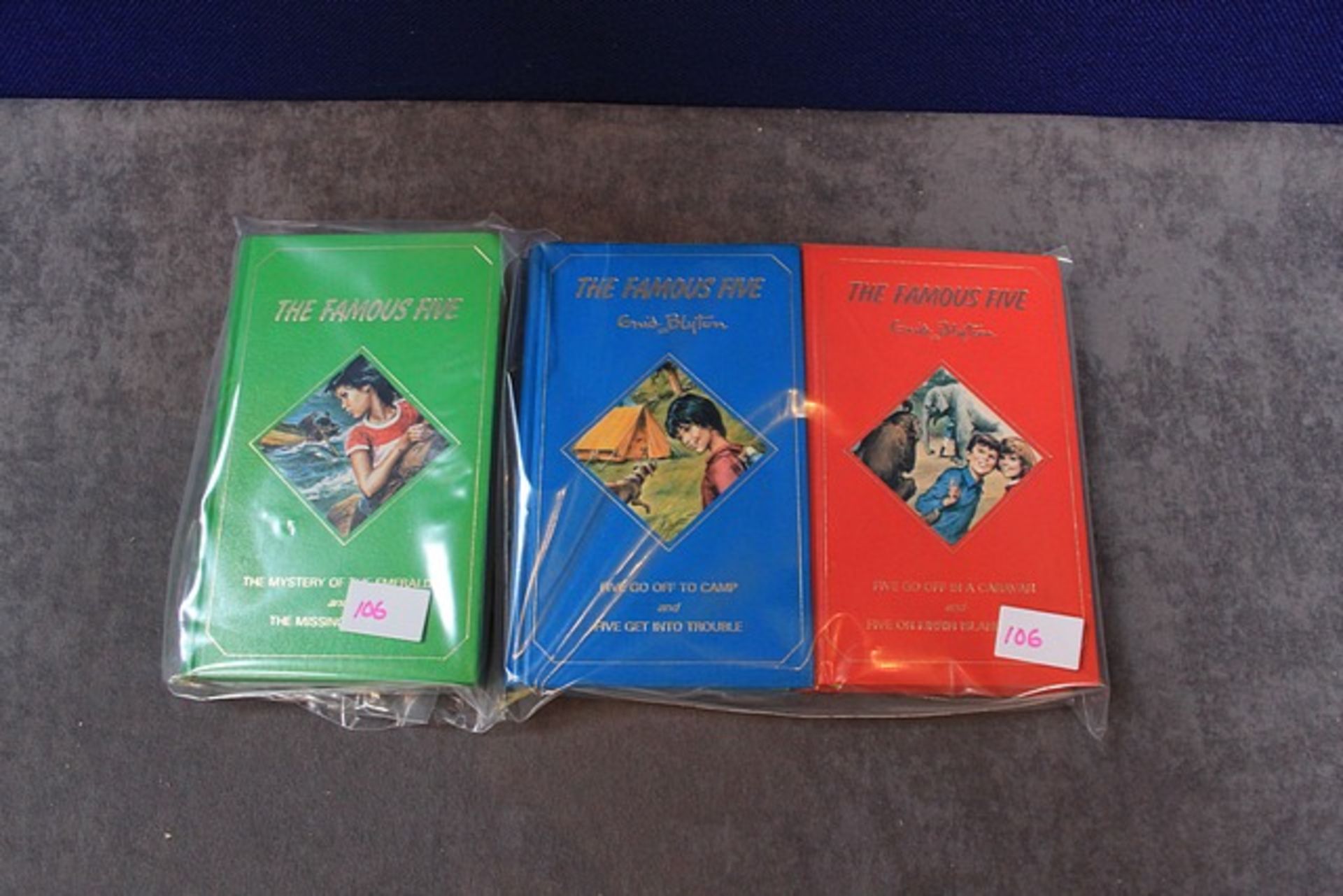 3x Enid Blyton The Famous Five Book Comprising Of; The Mystery Of The Emeralds & The Missing