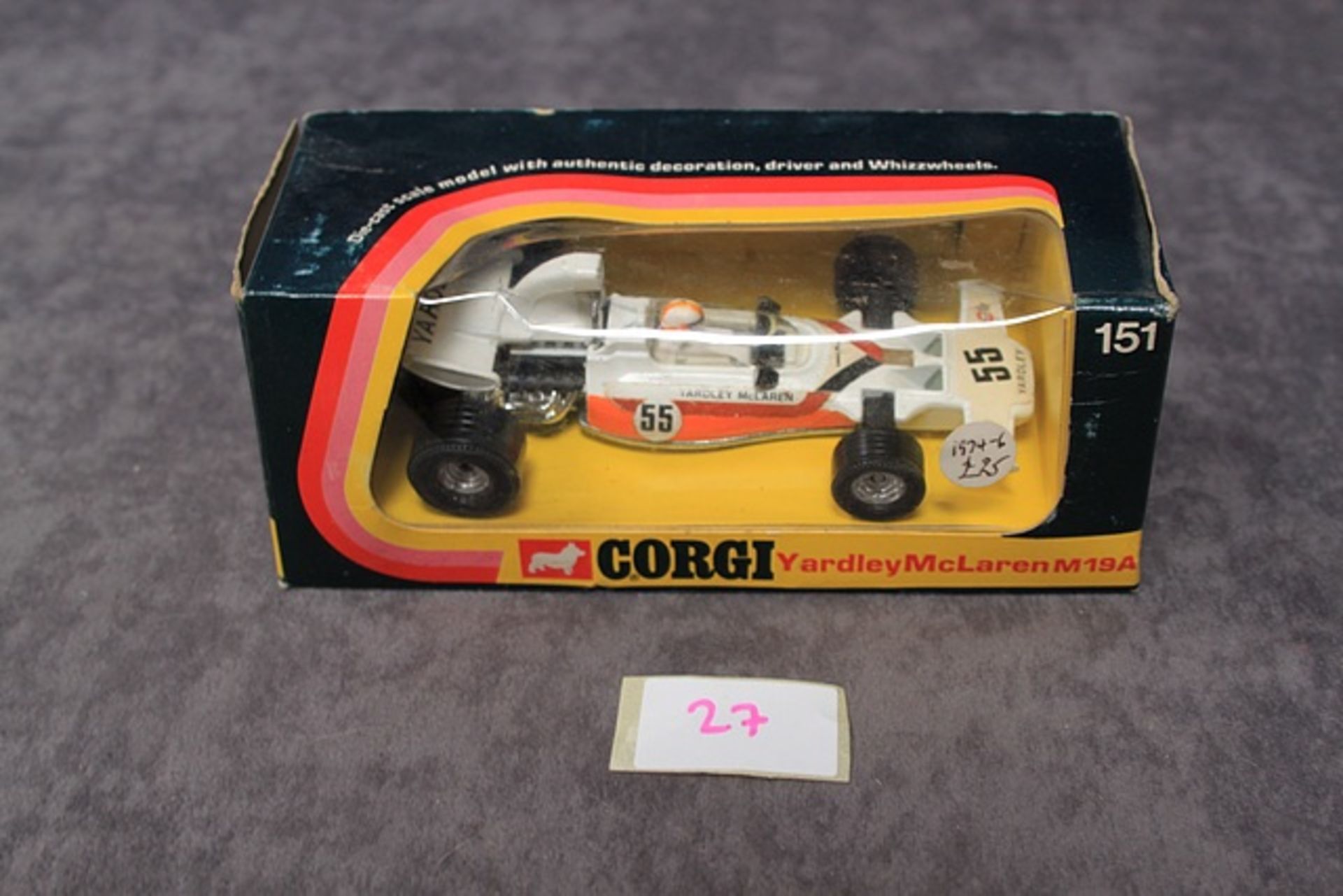 Corgi Diecast Number 151 Yardley Mc Laren M19A Formula 1 With Excellent Box - Image 3 of 4