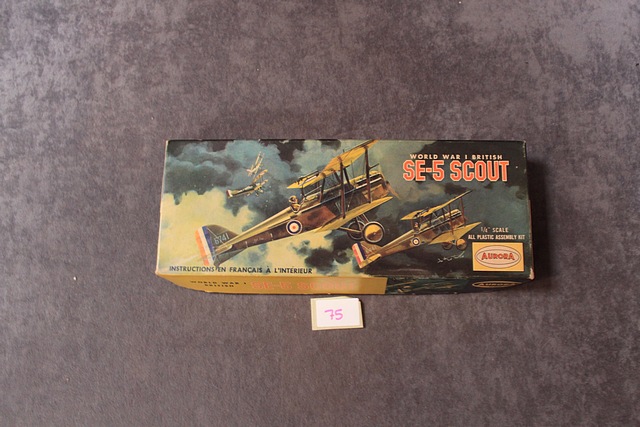 Aurora Hobby Kits Kit Number 103 World War 1 British SE-5 Scout With Instructions In Box - Image 2 of 2