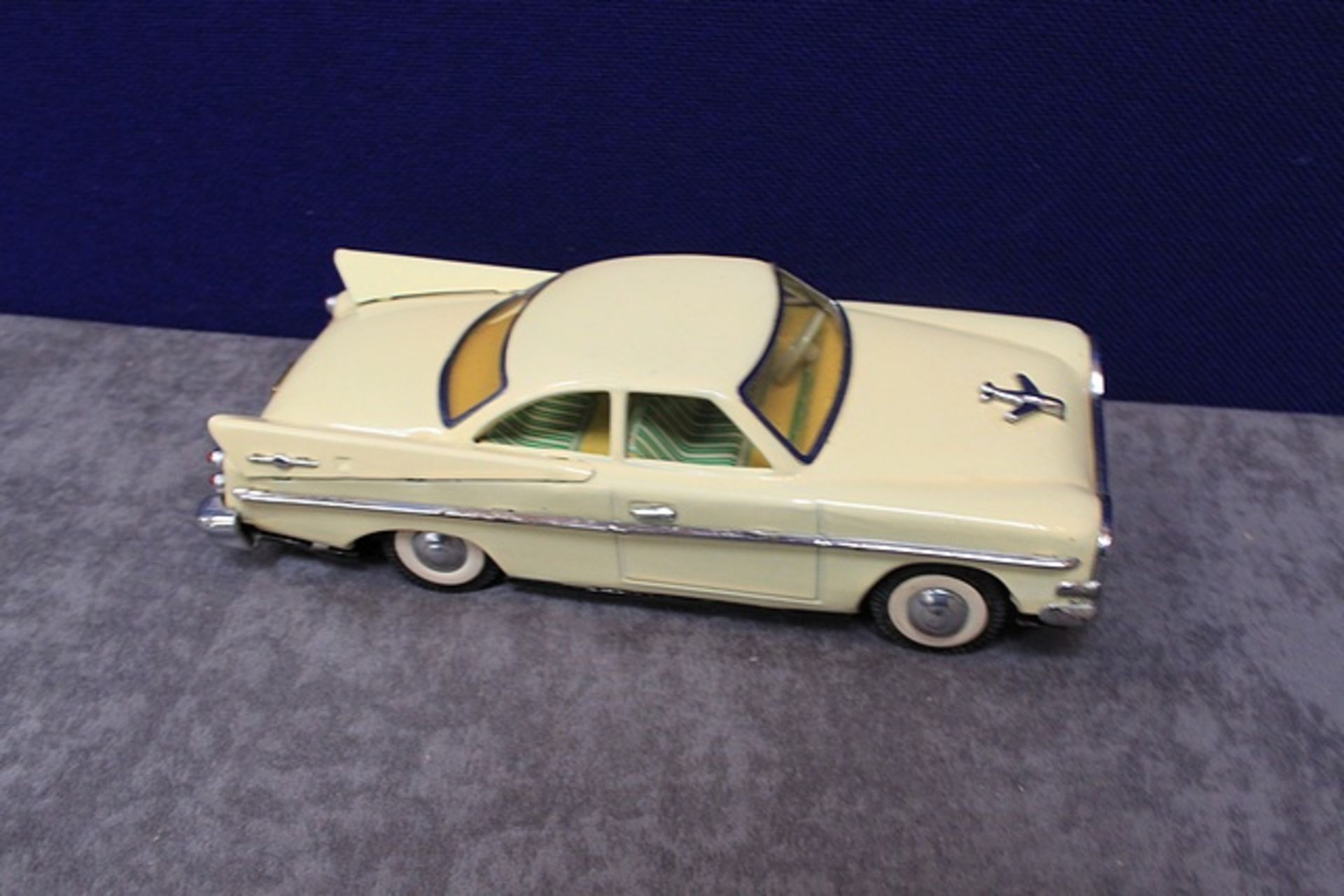 Rare And VIntage Chinese Tinplate Car, Streamline Electric Sedan, - Art No. ME009 Battery Operated