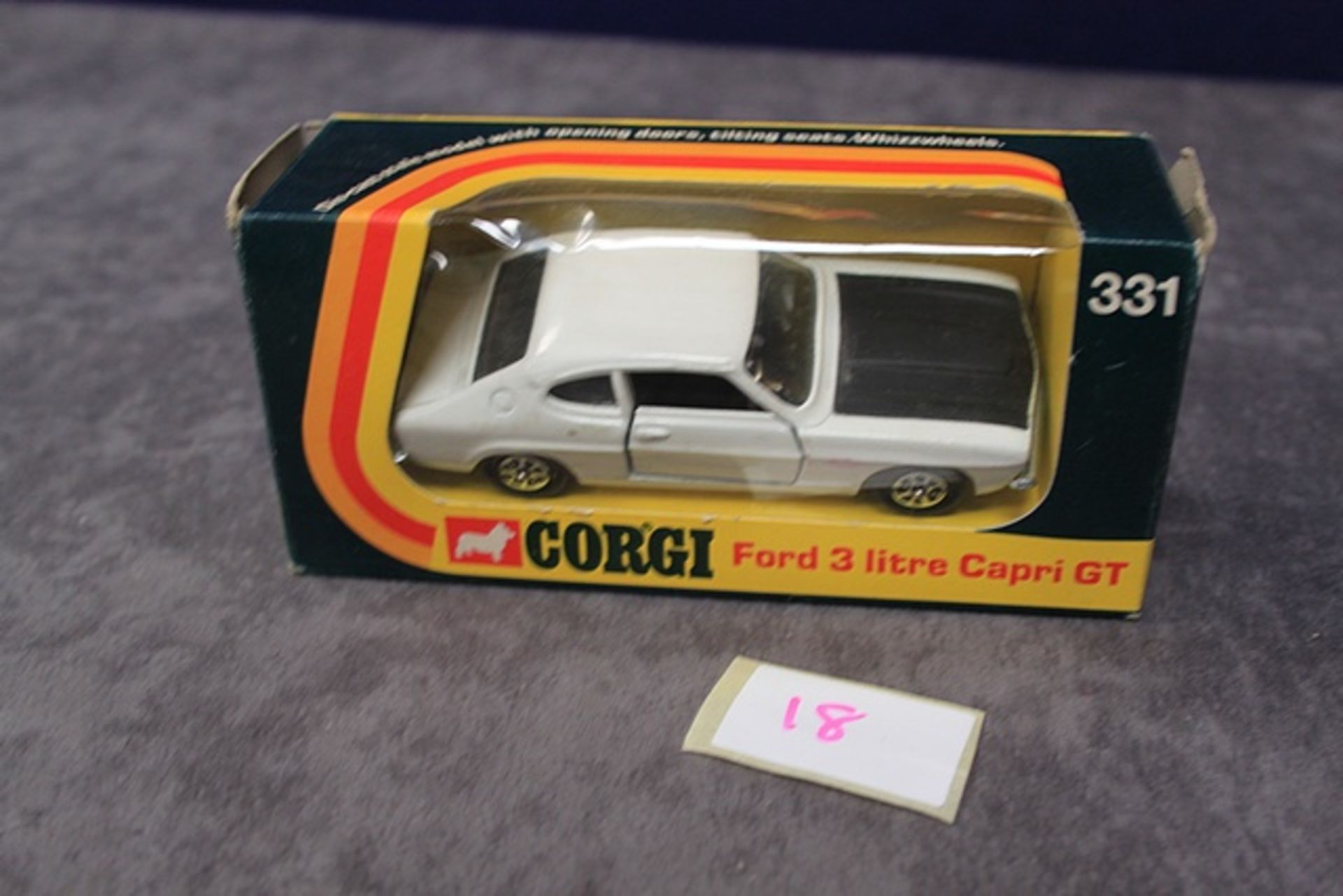 Corgi Diecast Number 331 Ford 3 Litre Capri GT With Excellent Box - Image 2 of 3