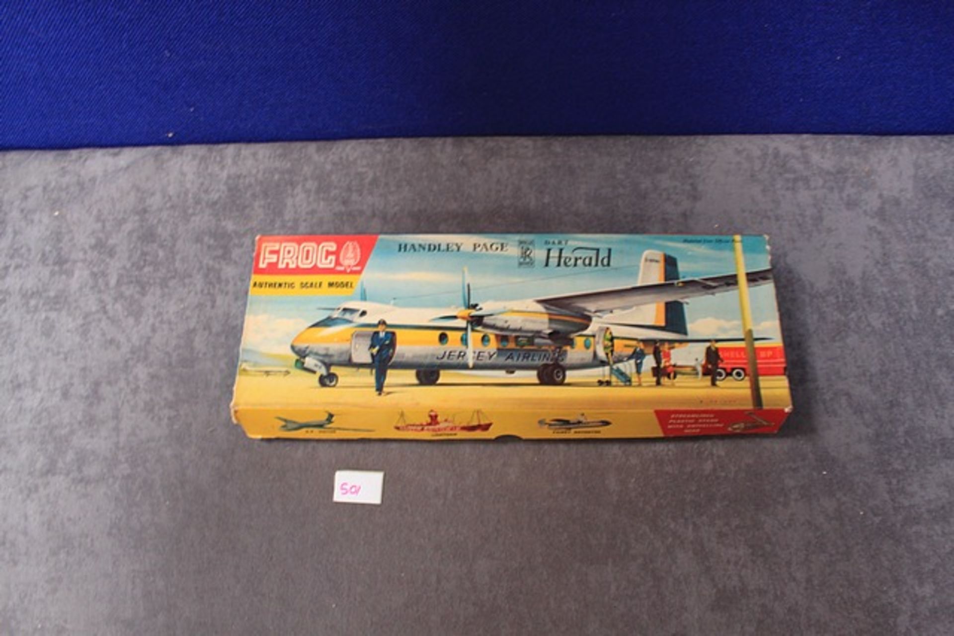 Frog Authentic Scale 1/72 Models Cat No 363 Handley Page Dary Herald with instructions in box