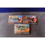 3x Matchbox Model Kits, Scale 1/72 2 Colours In Individual Boxes That Are Still Sealed, Comprising