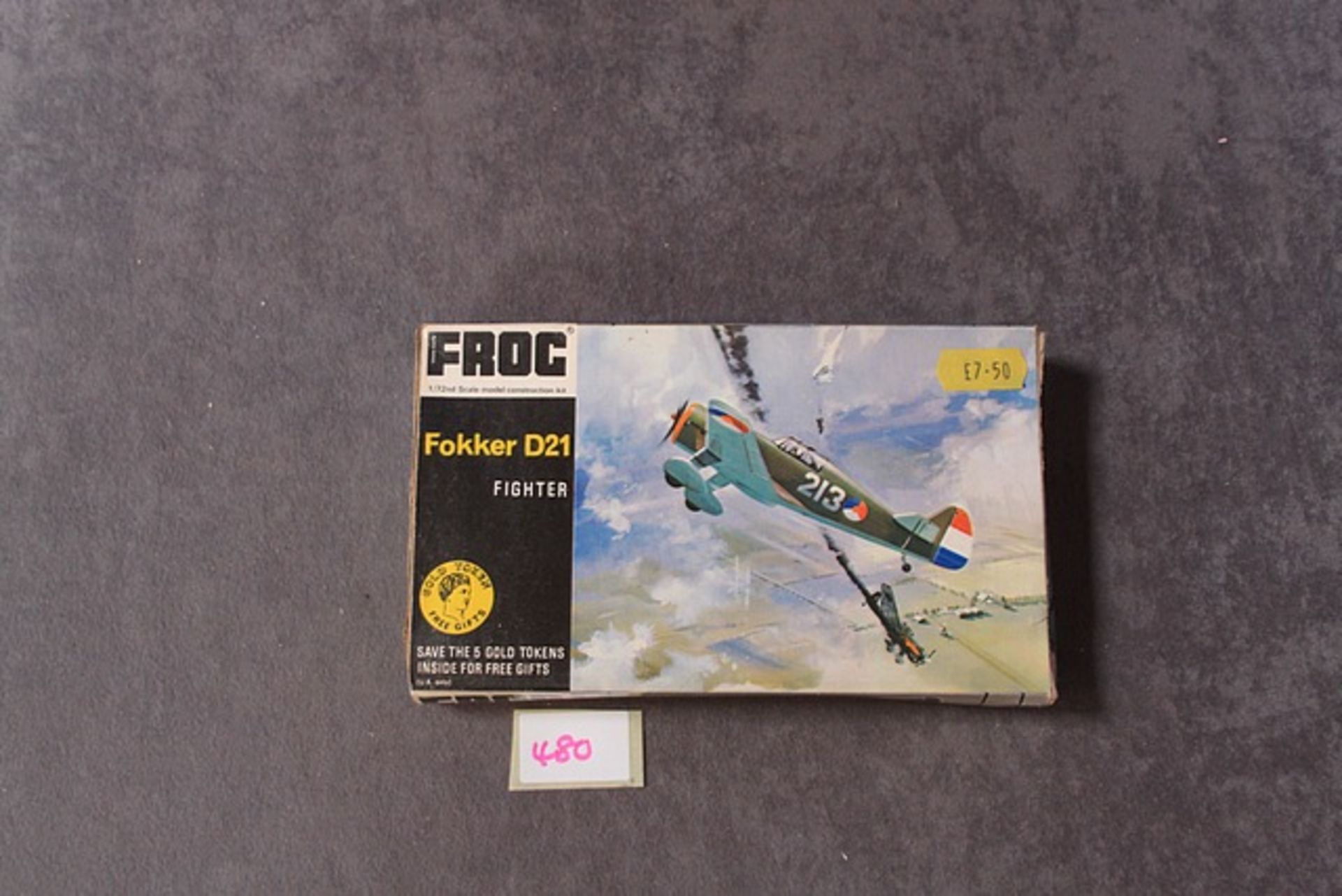 Frog Authentic Scale 1/72 Models Cat No F156 Fokker D21 with instruction in box