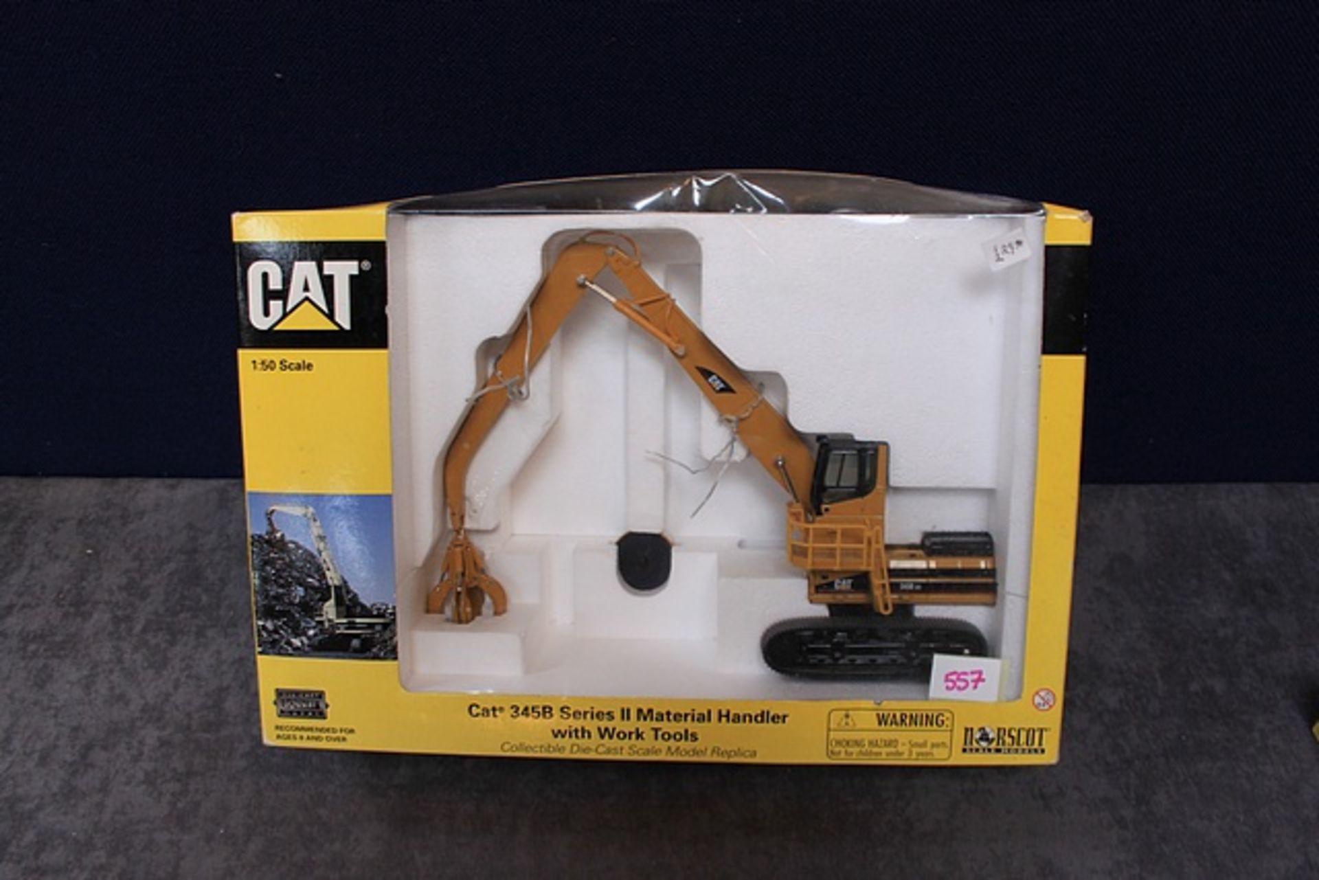 Norscot Cat # 55080 345b Series Ii Material Handler With Work Tools Scale 1:50 With Box