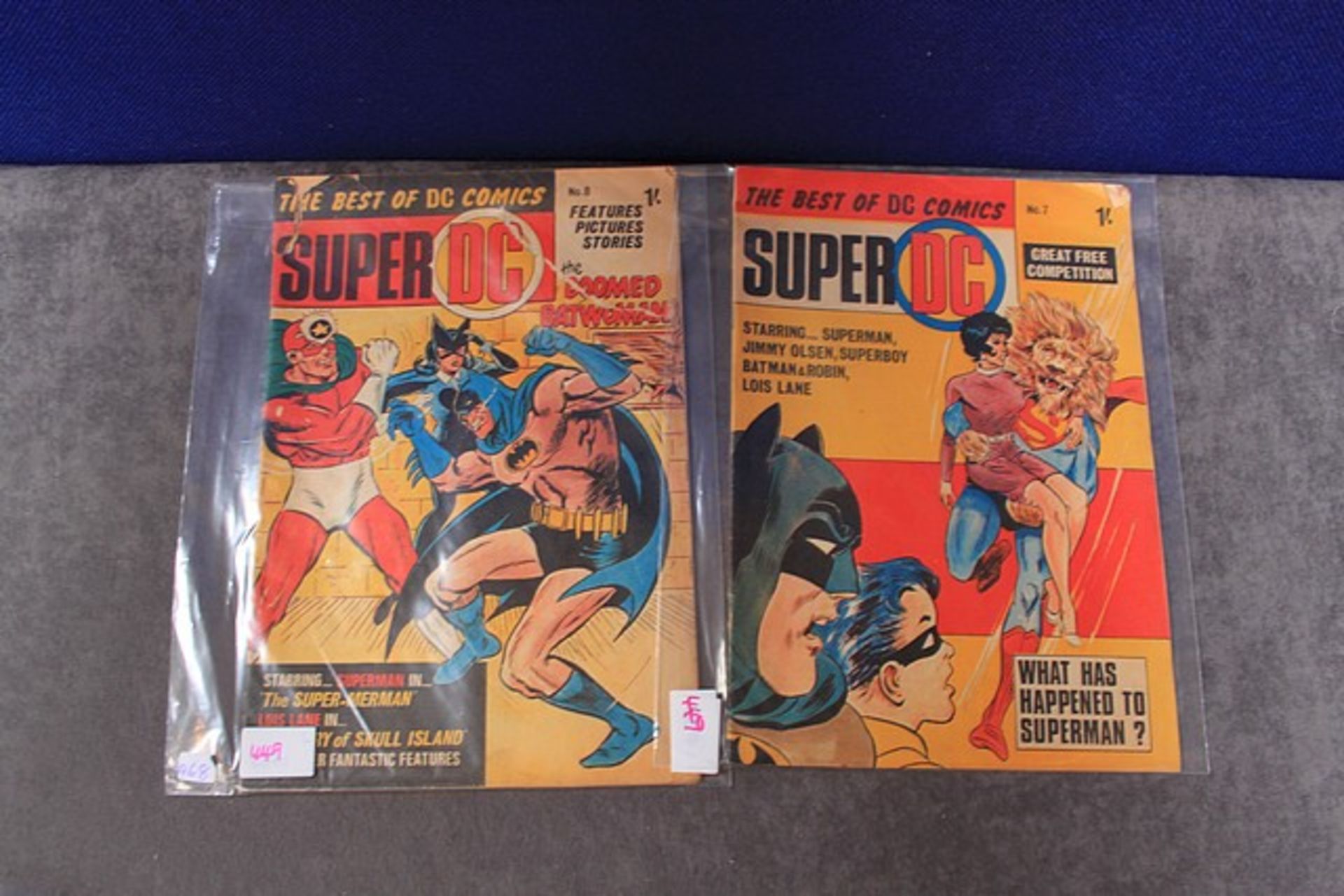 2 x Super DC Thorpe & Porter, 1969 Series Vintage Comics Comprising Of Super DC #7 And Super DC #8