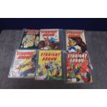 6 x Straight Arrow Comic Issues Straight Arrow # Magazine Enterprises, 1950 Series Battle of the