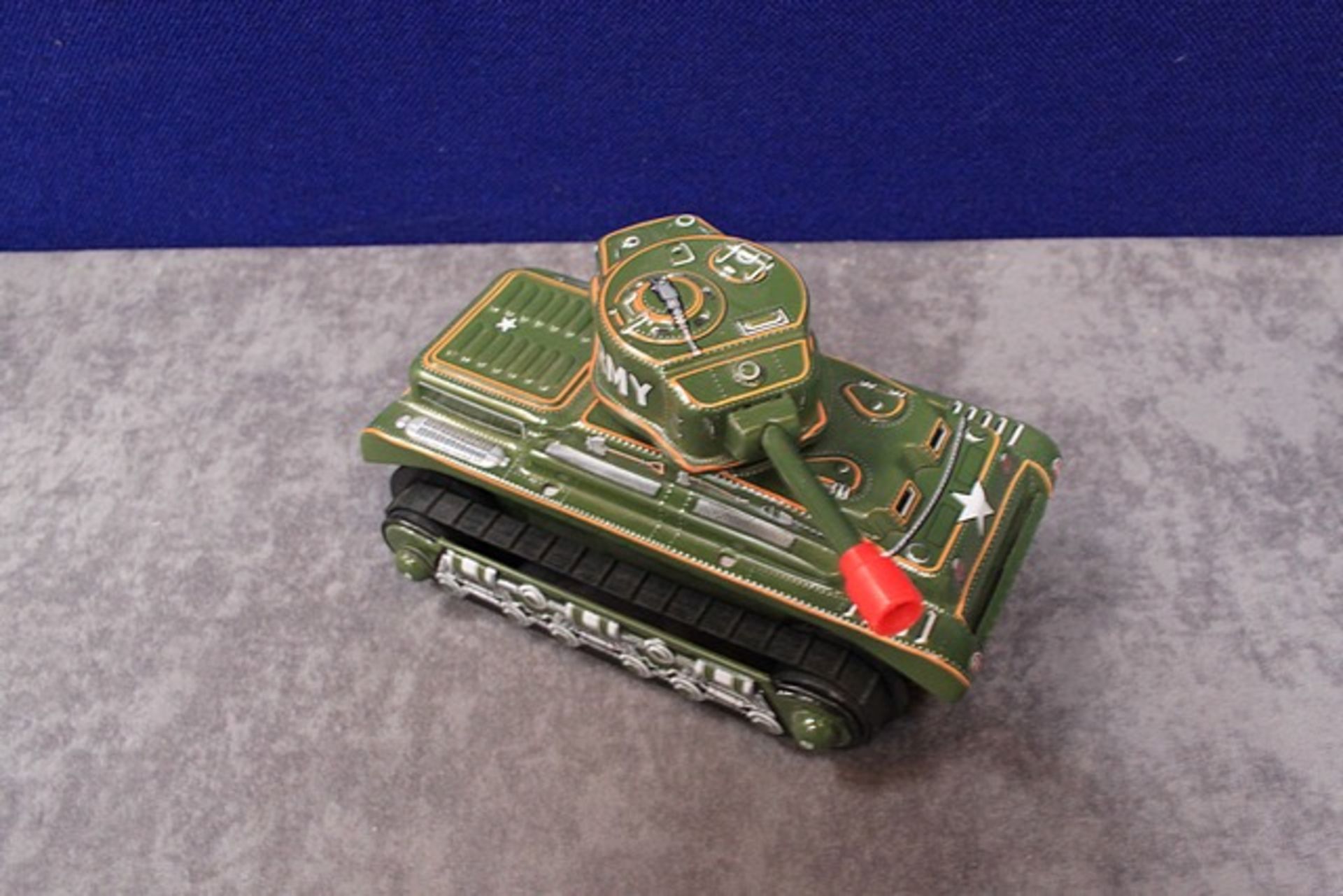 Nomura TN (Japan) Battery Operated M-48 Army Tank With Mystery Action And Shooting Sound Made In