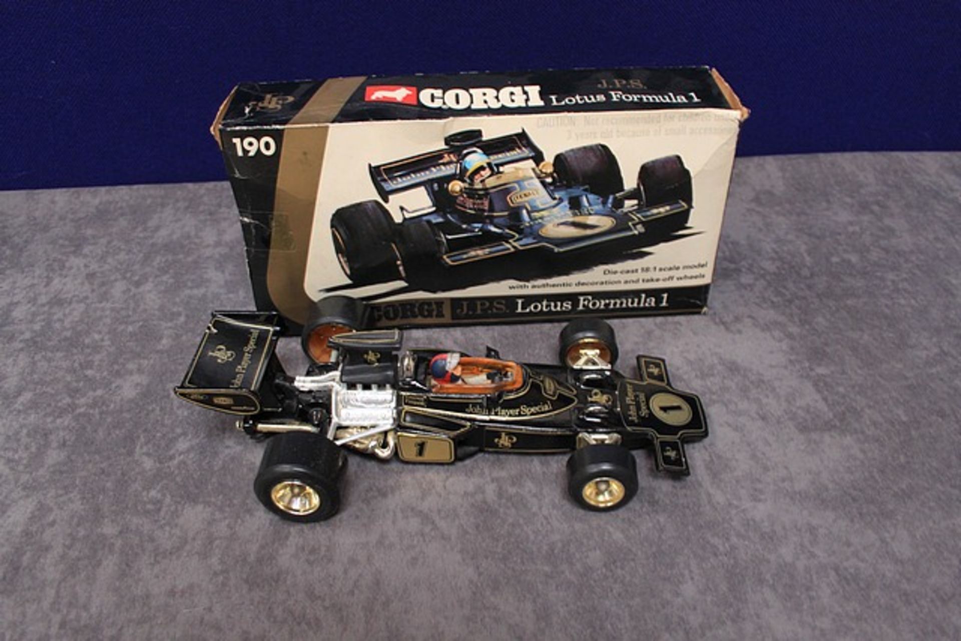 Corgi Number 190 Diecast JPS Lotus Formula Scale 18:1 With Box