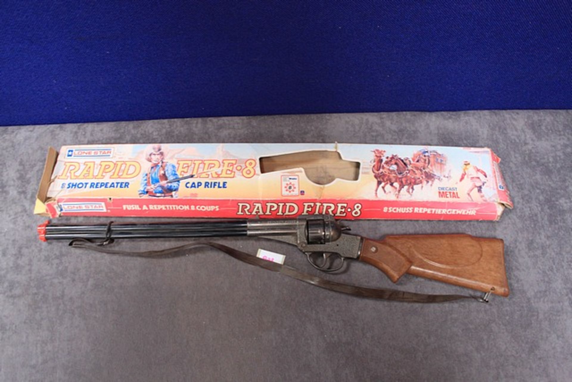 Lonestar Diecast Rapid Fire 8 Shot Repeater Cap Rifle In Box