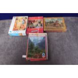 4x Assorted Jigsaw Puzzles 400-600 Pieces (Horse jigsaw 1948 is sealed)