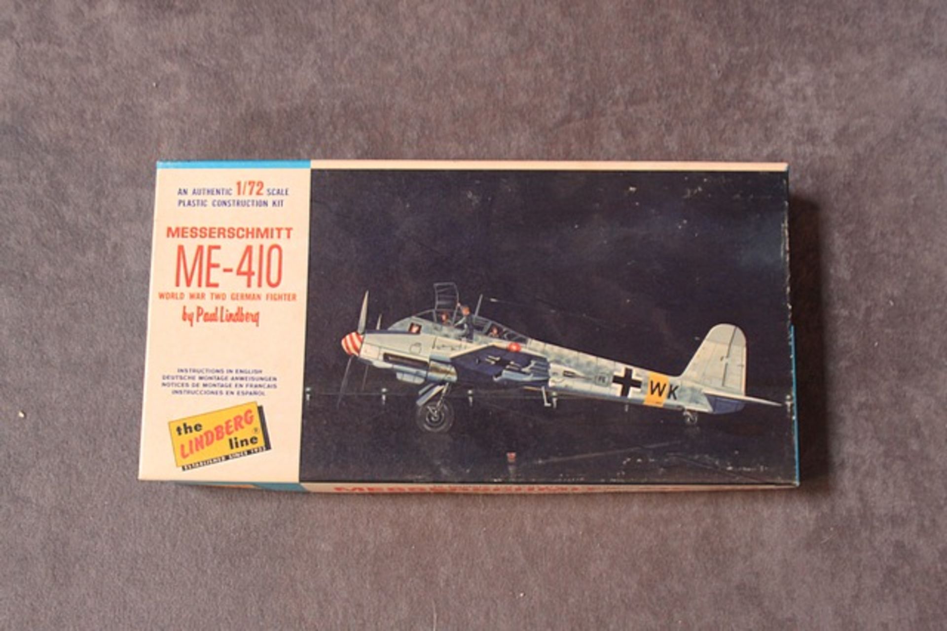 The Lindberg Kit No 440:50 Messerschmitt ME-410 Off Sprues With Instructions In Box - Image 2 of 2