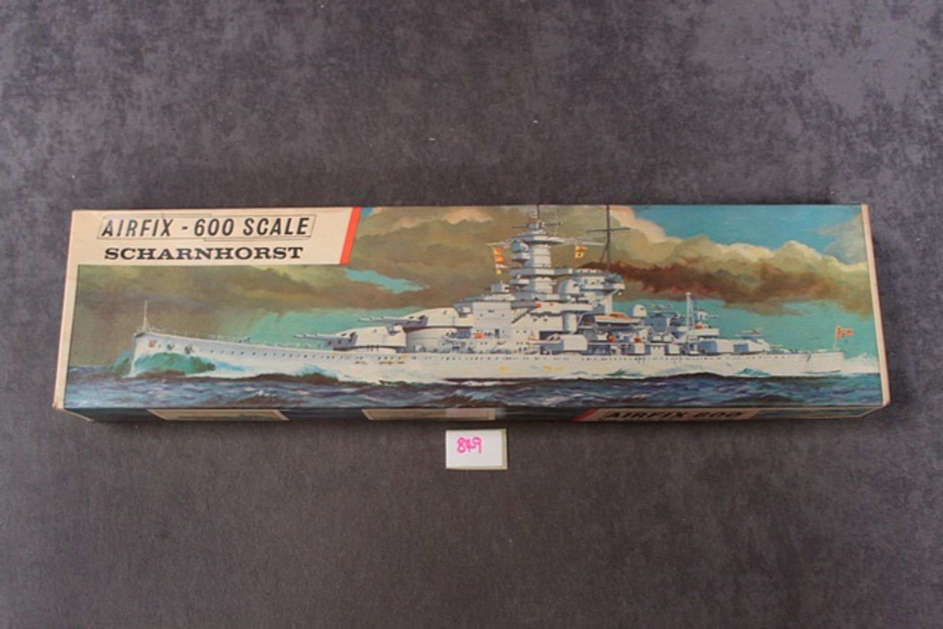Airfix 600 Construction Kit Scale Series 4 No F406S Scharnhorst On Sprues With Instruction - Image 2 of 2