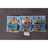 3x 36 Series Miniature Car Series Diesel Roller, Cement Mixer & Crane Truck Made in Hong Kong