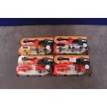 4x Majorette (France) Diecast Packs With Vehicle And Trailer In Original Packaging, Comprising Of;