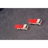 2x Mint Matchbox A Lesney Product #58 DAF Girder Truck one in an E Type crisp box & one in an F Type