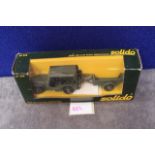 Solido # 256 diecast Jeep Willys Avec Remorque in Box