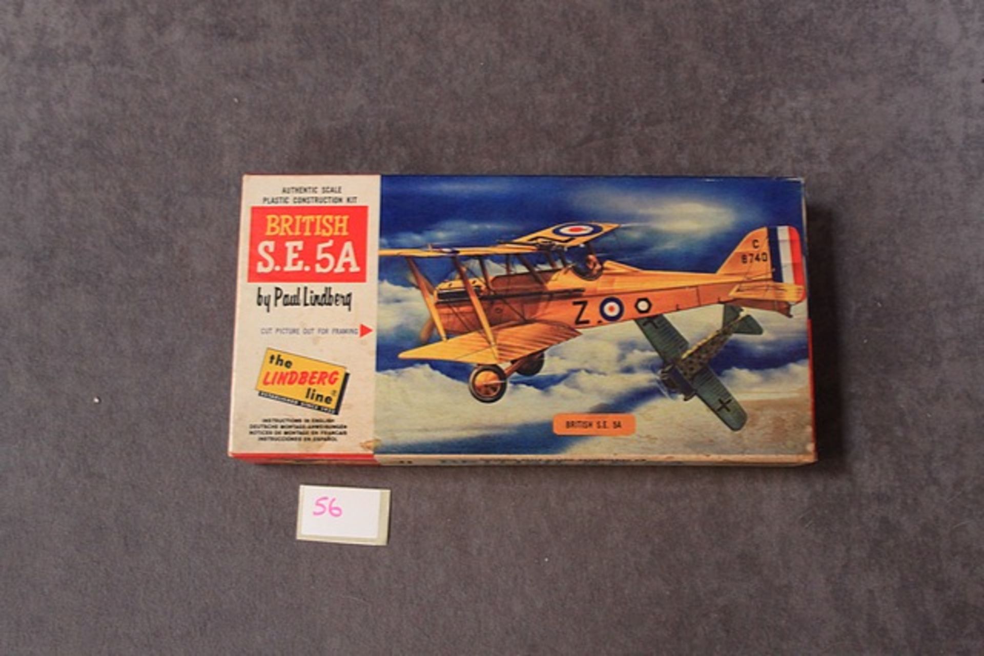 The Lindberg Kit No 461:50 British S.E.5A With Instructions Off Sprues In Box - Image 2 of 2