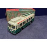 Rare Joustra Wind Up Tin Trolley Bus No 444 In Box