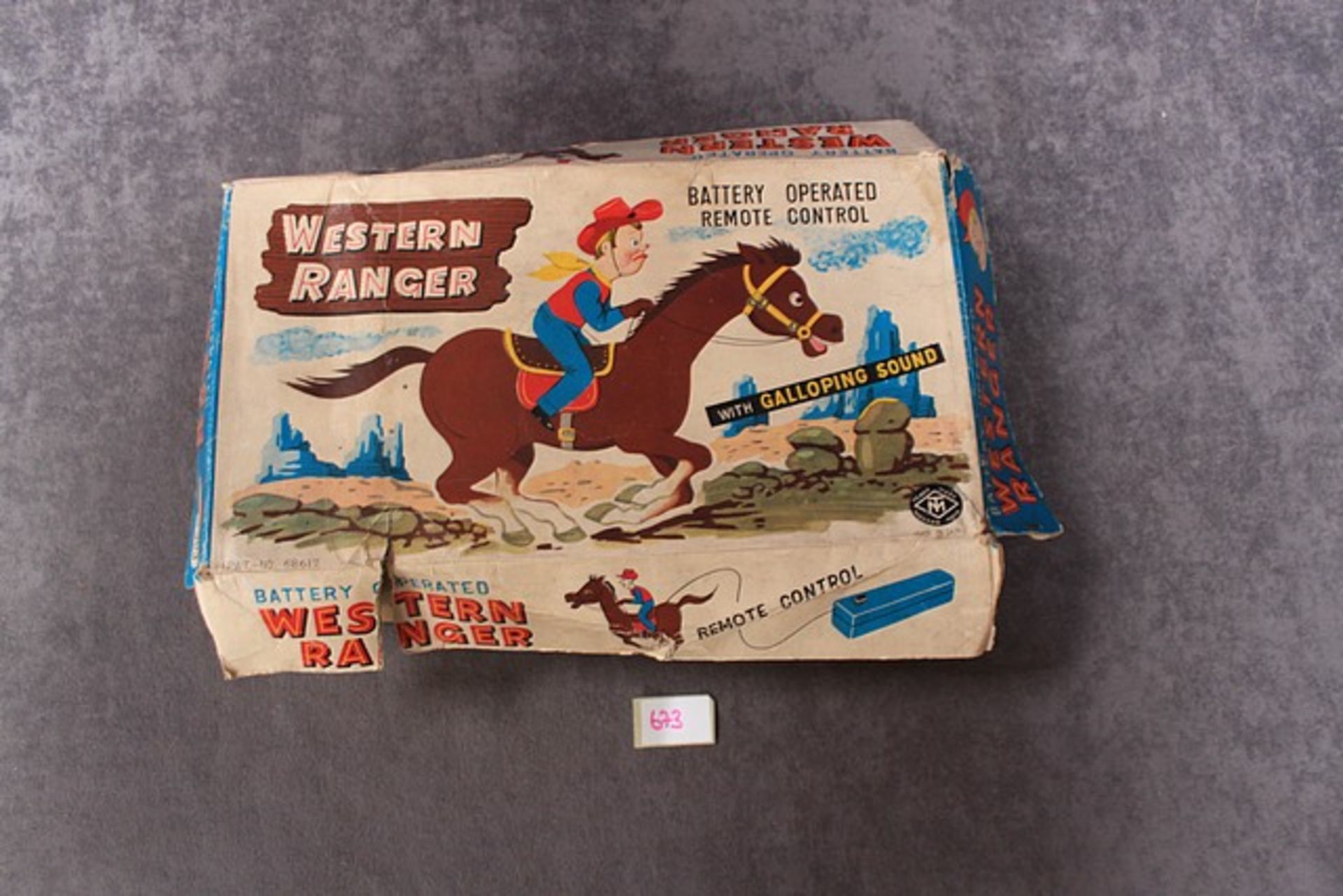 Masudaya ( Japan) Battery Operated Western Ranger With Galloping Sound In Box