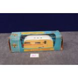 Mint Model Spot On Diecast # 264 Tourist Caravan Yellow With Red Stripe And White Roof In Very